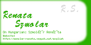 renata szmolar business card